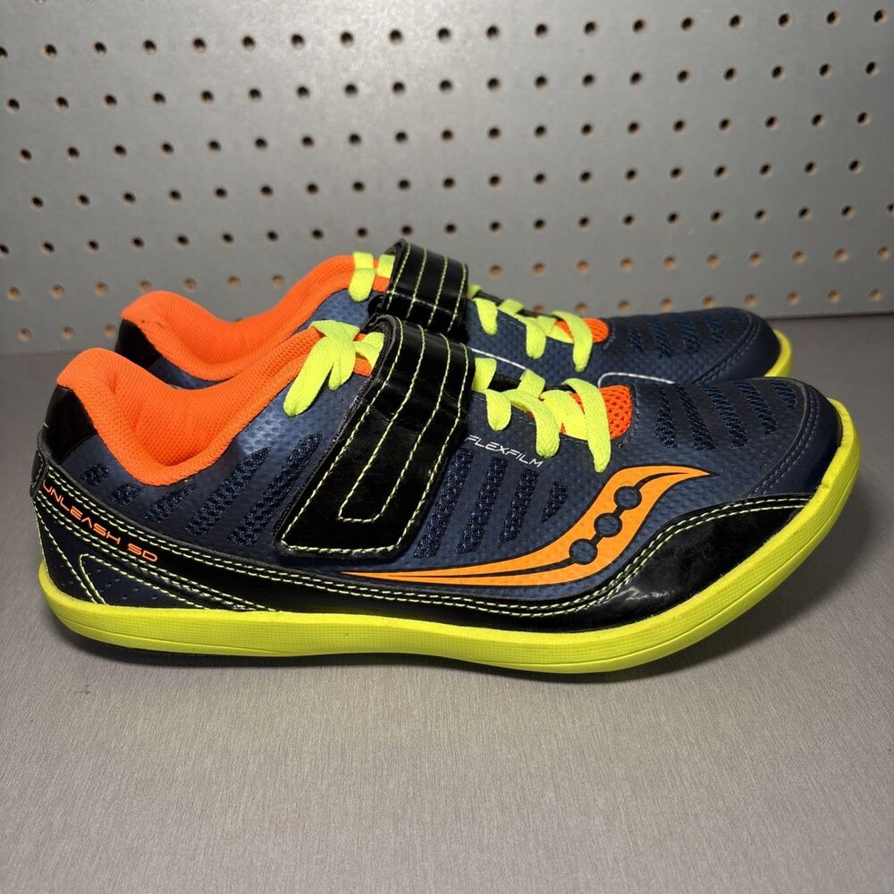 Saucony Unleash SD 2 Throwing Shoes Mens Sz 8 Blue Orange Yellow Track & Field